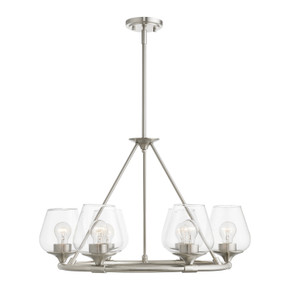 Mid. Chandeliers Glass Up by Livex Lighting ( 107 | 46726-91 Willow ) 