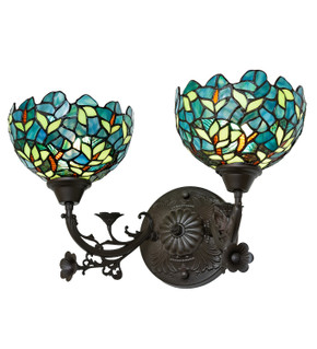 Sconces Double Glass by Meyda Tiffany ( 57 | 262689 Nightfall Wisteria ) 