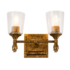 Bathroom Fixtures Two Lights by Lucas + McKearn ( 175 | BB1022G-2-F1G Vetiver ) 