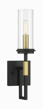 Sconces Single Glass by Minka-Lavery ( 7 | 3201-781 Hillstone ) 