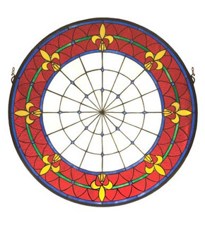 Home Accents Tiffany Windows/Wall Panels by Meyda Tiffany ( 57 | 19811 Fleur-De-Lis ) 