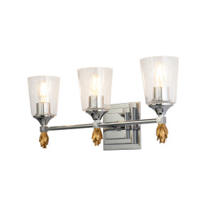 Bathroom Fixtures Three Lights by Lucas + McKearn ( 175 | BB1022PC-3-F1G Vetiver ) 