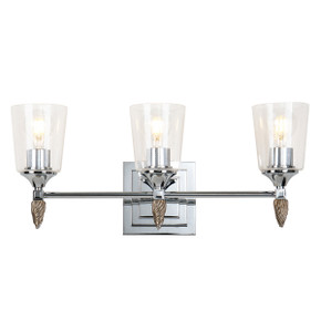 Bathroom Fixtures Three Lights by Lucas + McKearn ( 175 | BB1022PC-3-F2S Vetiver ) 