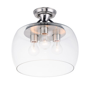 Flush Mounts Glass Down by Maxim ( 16 | 26130CLBKSN Goblet ) 