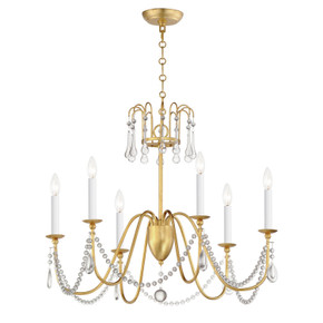Mid. Chandeliers Candle by Maxim ( 16 | 12166GL/CRY Plumette ) 