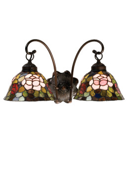 Sconces Double Glass by Meyda Tiffany ( 57 | 18709 Tiffany Rosebush ) 