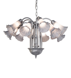 Mid. Chandeliers Glass Down by Meyda Tiffany ( 57 | 276534 Gray Tiffany Pond Lily ) 