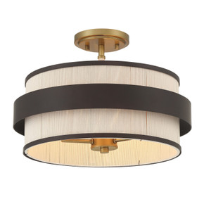 Semi-Flush Mts. Drum Shade by Minka-Lavery ( 7 | 3685-886 Harbor Wrap ) 