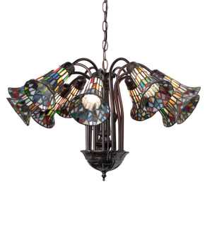 Mid. Chandeliers Glass Down by Meyda Tiffany ( 57 | 17958 Stained Glass Pond Lily ) 