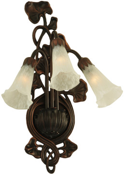 Sconces Triple Glass by Meyda Tiffany ( 57 | 11846 White Pond Lily ) 