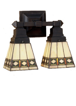 Bathroom Fixtures Two Lights by Meyda Tiffany ( 57 | 48192 Diamond Band Mission ) 