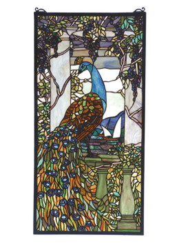 Home Accents Tiffany Windows/Wall Panels by Meyda Tiffany ( 57 | 70519 Tiffany Peacock Wisteria ) 