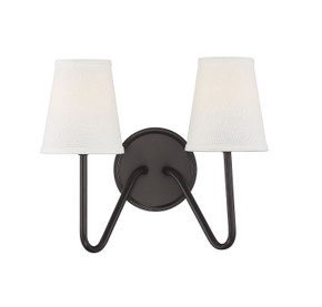 Sconces Double Candle by Meridian ( 446 | M90055ORB Mscon ) 