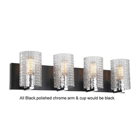 Bathroom Fixtures Four Lights by Maxilite ( 501 | MX 6148-07-4 Haiden ) 