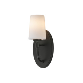 Sconces Single Glass by Maxim ( 16 | 12691WTBK Durham ) 
