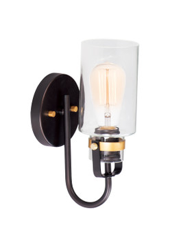 Sconces Single Glass by Maxim ( 16 | 30170CLBZGLD Magnolia ) 