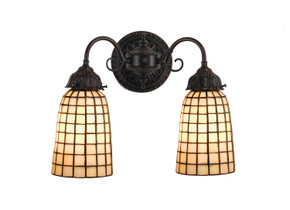 Sconces Double Glass by Meyda Tiffany ( 57 | 74058 Geometric ) 