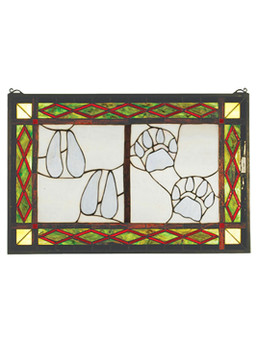 Home Accents Tiffany Windows/Wall Panels by Meyda Tiffany ( 57 | 74144 Deer & Cougar Tracks ) 
