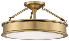 Semi-Flush Mts. Drum Shade by Minka-Lavery ( 7 | 4177-249 Harbour Point ) 