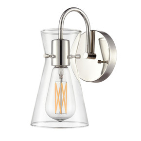 Sconces Single Glass by Millennium ( 59 | 21001-PN Camellia ) 