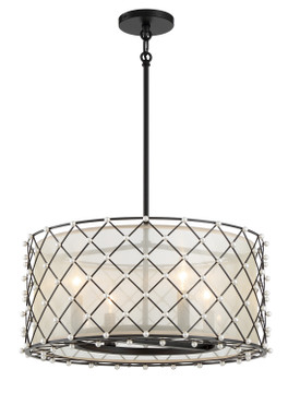 Pendants Drum Shade by Minka-Lavery ( 7 | 2864-66A Sheer Elegance ) 