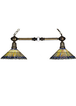 Linear/Island 2 Light Bar by Meyda Tiffany ( 57 | 27411 Tiffany Jeweled Peacock ) 