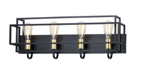 Bathroom Fixtures Four Lights by Maxim ( 16 | 10244BKSBR Liner ) 