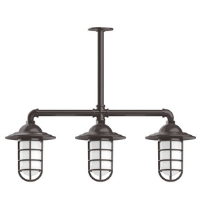 Linear/Island 3 Light Bar by Montclair Light Works ( 518 | MSK052-51-T30-G07 Vaportite ) 