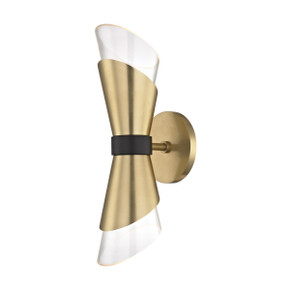 Sconces Double Glass by Mitzi ( 428 | H130102-AGB/BK Angie ) 