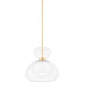 Pendants Glass Down by Mitzi ( 428 | H813701-AGB Cortney ) 