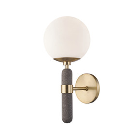 Sconces Single Glass by Mitzi ( 428 | H289101-AGB Brielle ) 