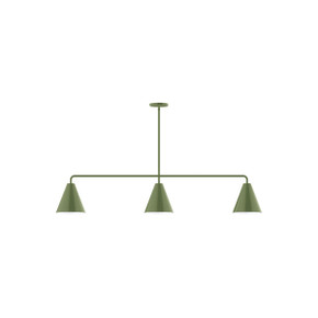 Linear/Island 3 Light Bar by Montclair Light Works ( 518 | MSN420-22 Jynx ) 