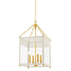 Foyer/Hall Lanterns Glass w/Frame by Mitzi ( 428 | H932704S-AGB/SCR Rosalie ) 