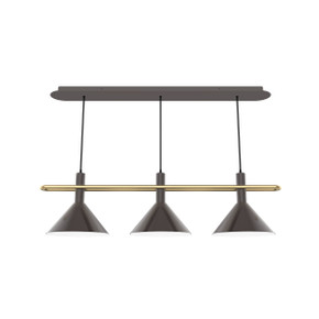 Linear/Island 3 Light Bar by Montclair Light Works ( 518 | CHR422-51-91 Raceway ) 