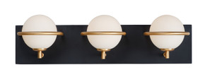 Bathroom Fixtures Three Lights by Maxim ( 16 | 21603SWBKGLD Revolve ) 
