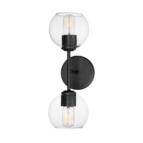 Sconces Double Glass by Maxim ( 16 | 21632CLBK Knox ) 