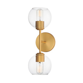 Sconces Double Glass by Maxim ( 16 | 21632CLNAB Knox ) 