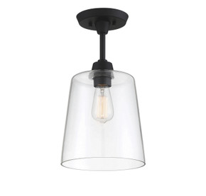 Semi-Flush Mts. Glass Down by Meridian ( 446 | M60010MBK Msemi ) 