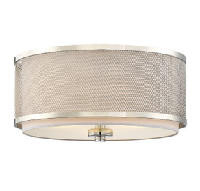 Flush Mounts Drum Shade by Meridian ( 446 | M60018PN Mflus ) 