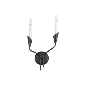 Sconces Double Candle by Maxim ( 16 | 24342BK Calyx ) 