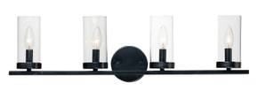 Bathroom Fixtures Four Lights by Maxim ( 16 | 25258CLBK Sentinel ) 