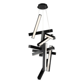 Mid. Chandeliers Multi-Port/Cascade by Modern Forms ( 281 | PD-64849-BK Chaos ) 