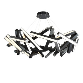 Linear/Island 4 Light + by Modern Forms ( 281 | PD-64861-BK Chaos ) 