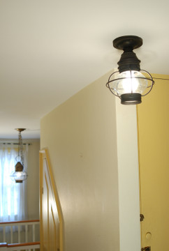 Flush Mounts Cage Style by Northeast Lantern ( 196 | 2524-DB-MED-CLR Onion ) 