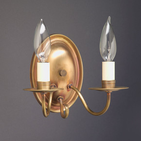 Sconces Double Candle by Northeast Lantern ( 196 | 129-AB-LT2 Sconce ) 