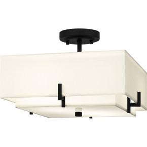 Semi-Flush Mts. Drum Shade by Quoizel ( 10 | QSF6178MBK Quoizel Semi-Flush Mount ) 
