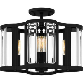 Semi-Flush Mts. Cage by Quoizel ( 10 | QSF6193MBK Quoizel Semi-Flush Mount ) 