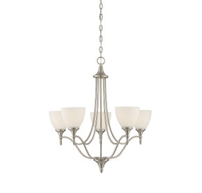 Mid. Chandeliers Glass Up by Savoy House ( 51 | 1-1001-5-SN Herndon ) 