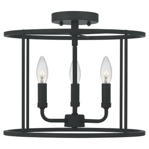 Semi-Flush Mts. Cage by Quoizel ( 10 | ABR1714MBK Abner ) 