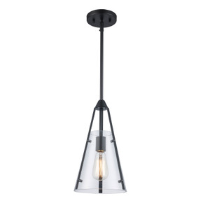Mini Pendants Glass Down by Trans Globe Imports ( 110 | 11581 BK Armani ) 